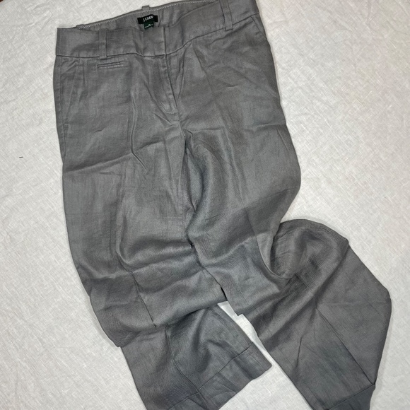 J. Crew - Favorite Fit - 100% Linen - Grey Sz. 4P - Picture 1 of 6